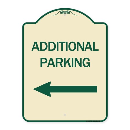 Additional Parking Left Arrow Heavy-Gauge Aluminum Architectural Sign